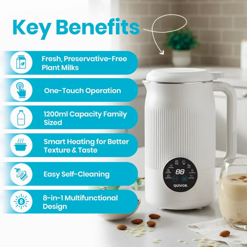 [Holiday Bundle] Quivor – The 8-in-1 Multifunction Nut Milk & Juice Maker