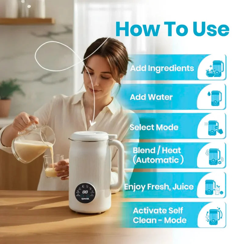 [Holiday Bundle] Quivor – The 8-in-1 Multifunction Nut Milk & Juice Maker