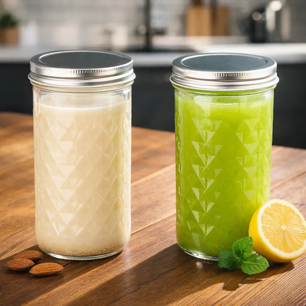 2 Premium Faceted Glass Jar – 350ml
