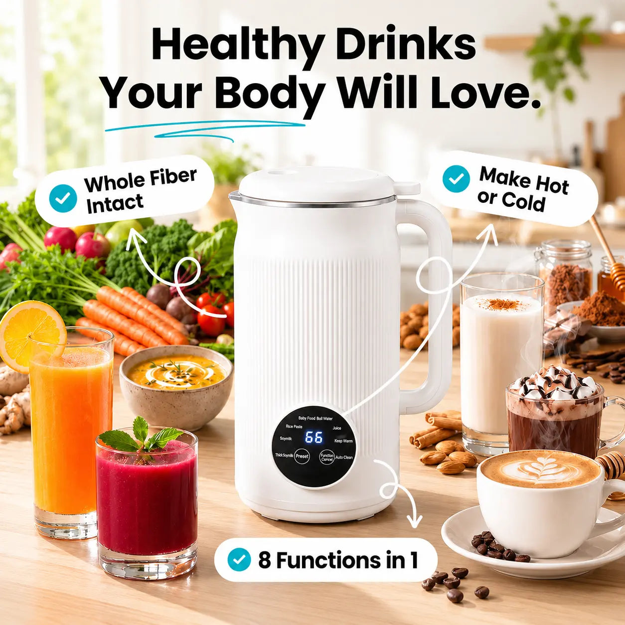 🇨🇦 Quivor – The 8-in-1 Multifunction Nut Milk, Juice Maker And More.