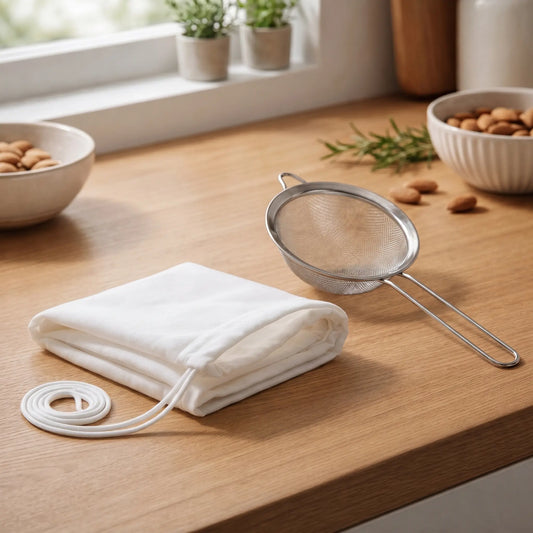 Stainless Steel Strainer + Reusable Filter Bags