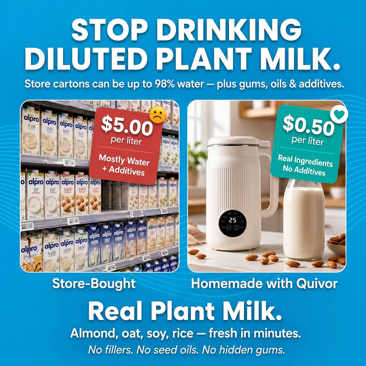 🇨🇦 Quivor – The 8-in-1 Multifunction Nut Milk, Juice Maker And More.