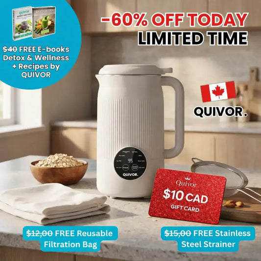 [-60% Valentine Bundle] Quivor – The 8-in-1 Multifunction Nut Milk, Juice Maker And More.
